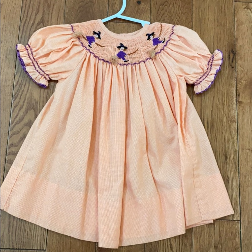 Halloween smocked dress 9 mos. (witches) Boutique